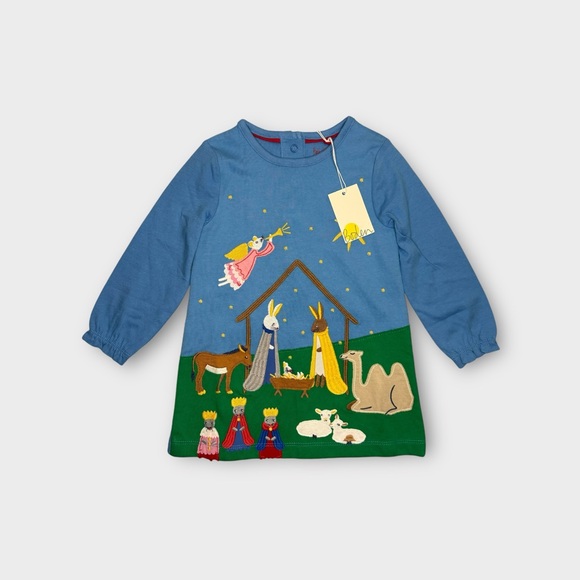 Mini Boden Other - Mini Boden Holiday Nativity Tunic Applique Dress